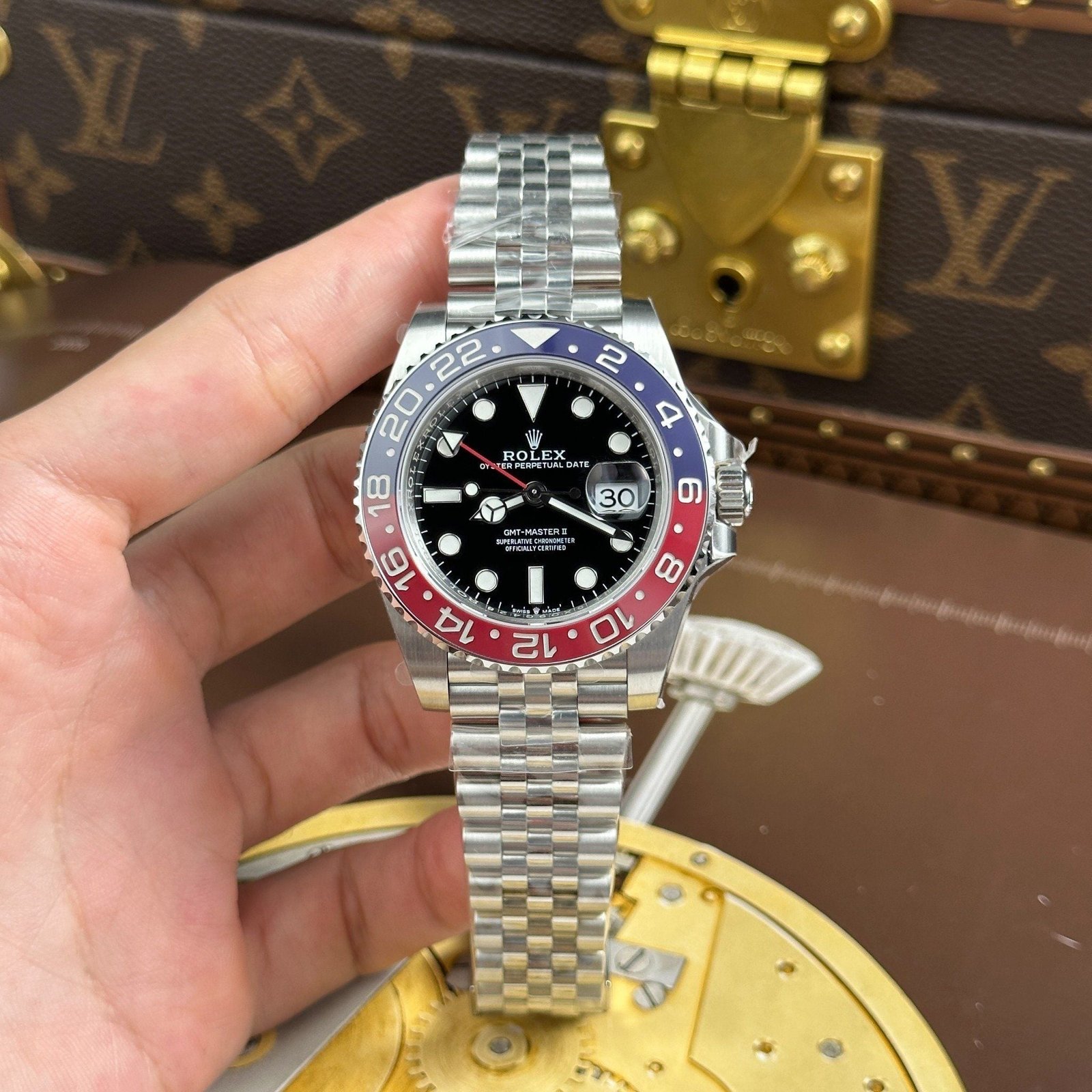 rolex gmt master ii 40 mm (pepsi) edelstahl jubilee Rolex GMT-Master II 40 mm (Pepsi) Stainless Steel Jubilee