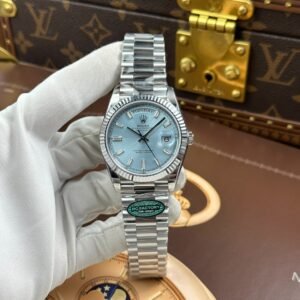 Rolex Day-Date 40 mm Stainless Steel/Platinum Baguette