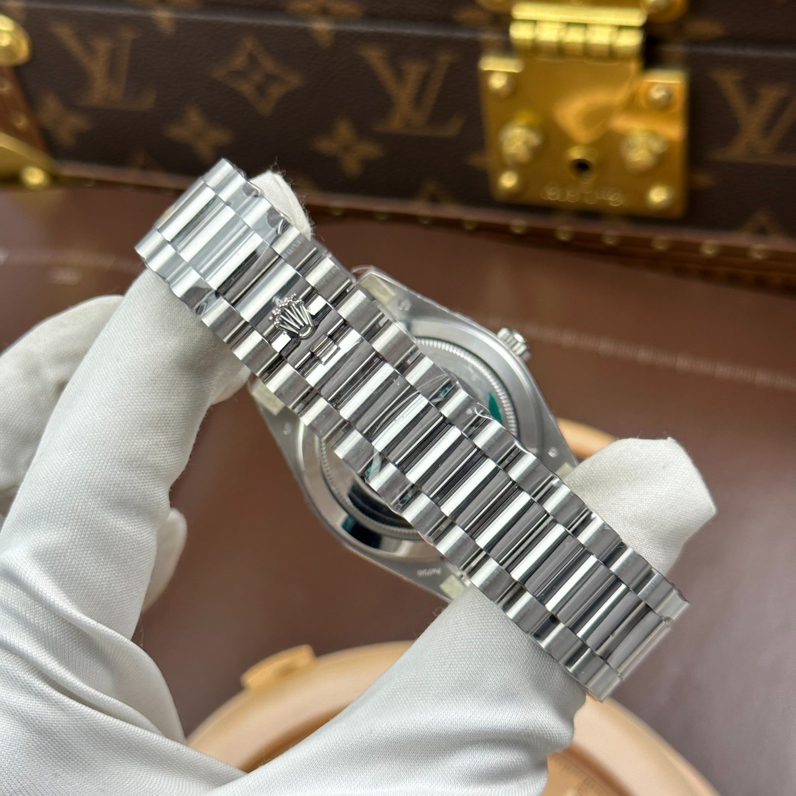 rolex day date 40mm edelstahl/platin baguette Rolex Day-Date 40 mm Stainless Steel/Platinum Baguette