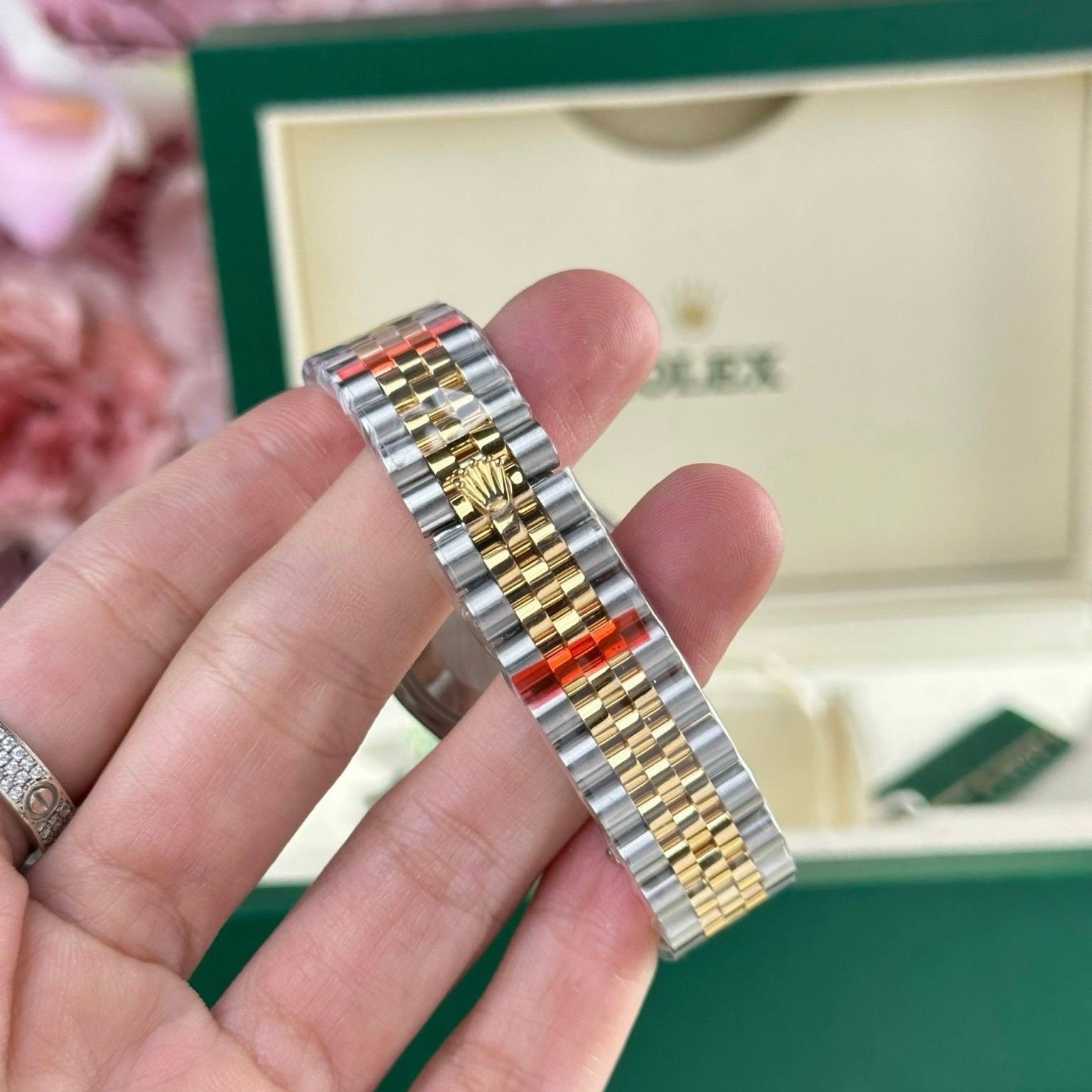 img_1363 kopie von rolex datejust 31mm gold grün zifferblatt