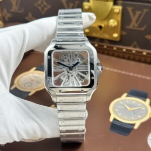Startseite kopie von cartier santos 40mm edelstahl blau